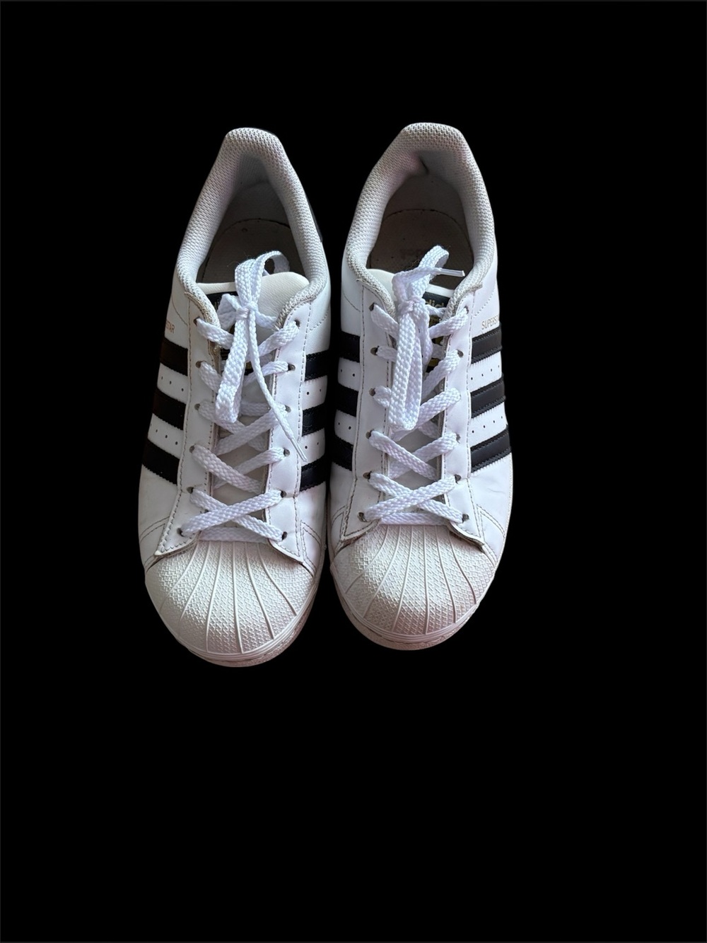 Adidas Superstar Foundation Boys Size 5.5Y White Black Walking Shoes Sneakers